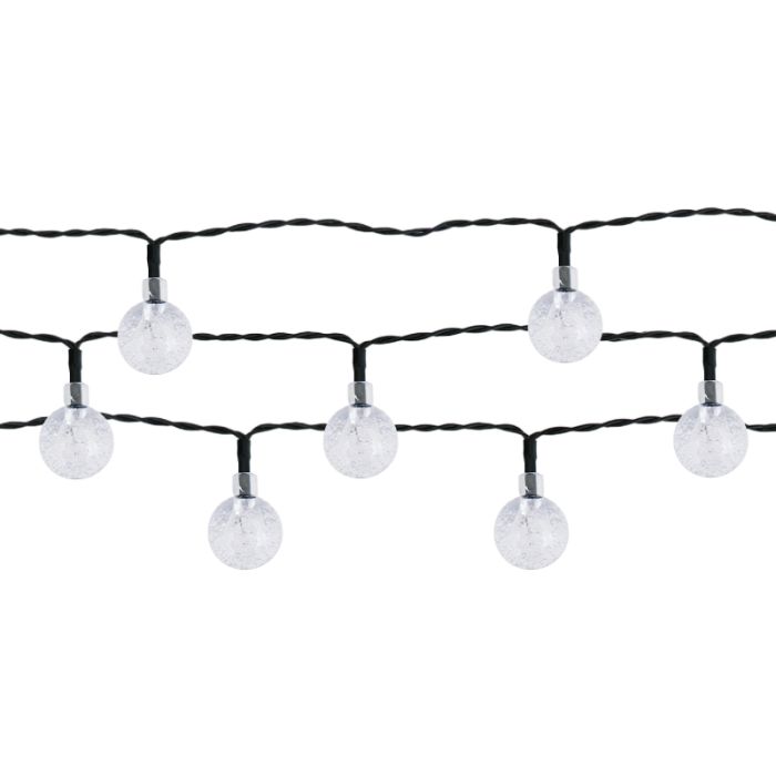 Solar snoer tuinverlichting 30 LED warm wit