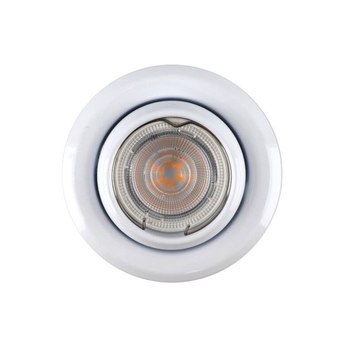 Witte inbouwspot Ando, kantelbaar