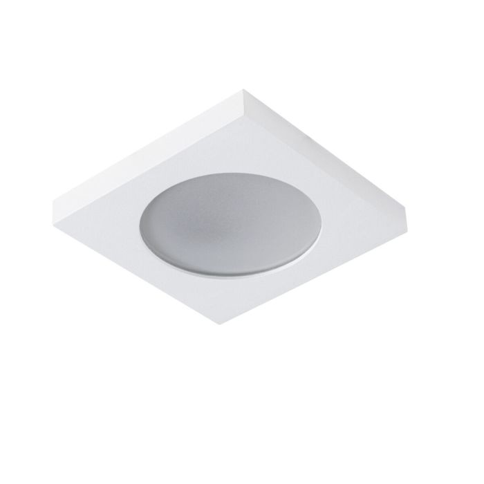 Badkamer inbouwspot Elio, wit, IP44, vierkant