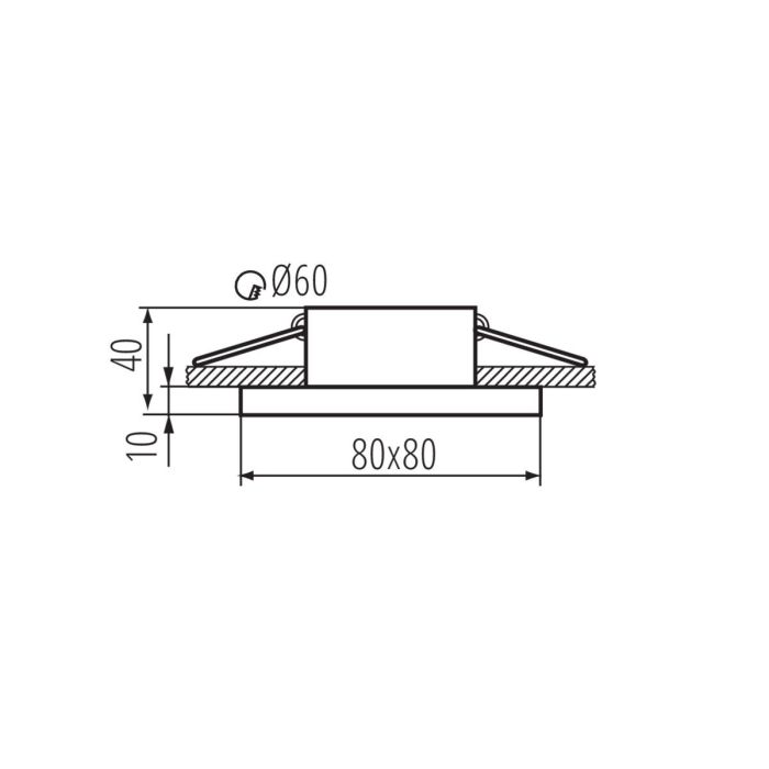 Badkamer inbouwspot Elio, wit, IP44, vierkant