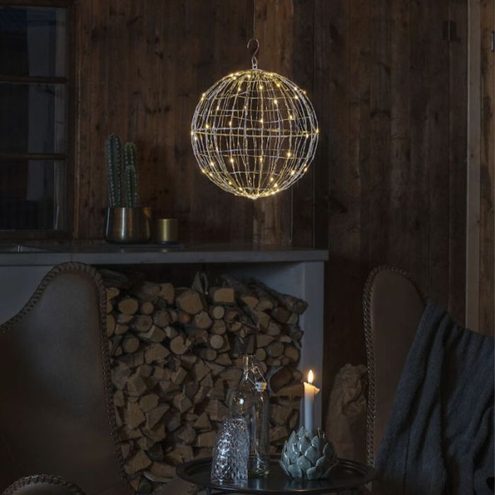 LED 30 cm Kerstverlichting bol, warm wit