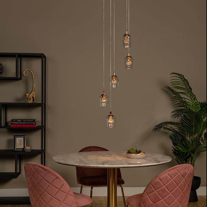 Transparante hanglamp modern, Berliane, 4W, 2700K LED