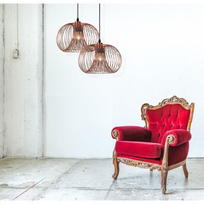 Koperen Vinti hanglamp, modern