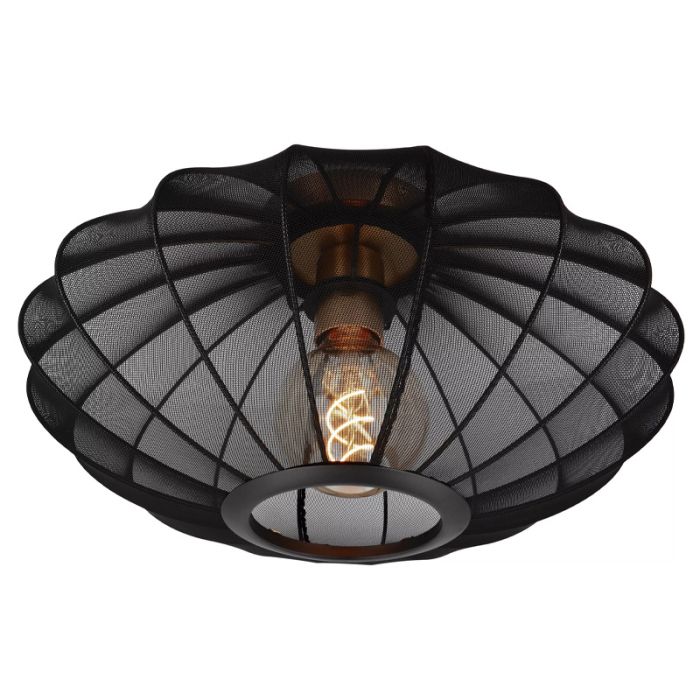 Zwarte plafonnière modern, Corina