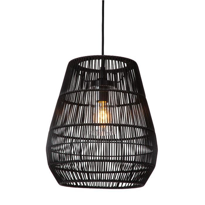 Zwarte buitenlamp landelijk, Nerida, IP44