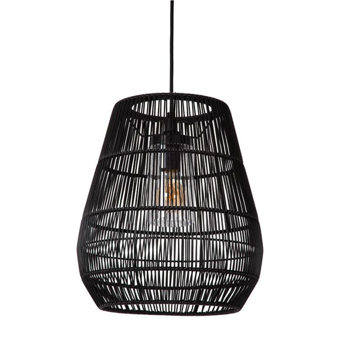 Zwarte buitenlamp landelijk, Nerida, IP44