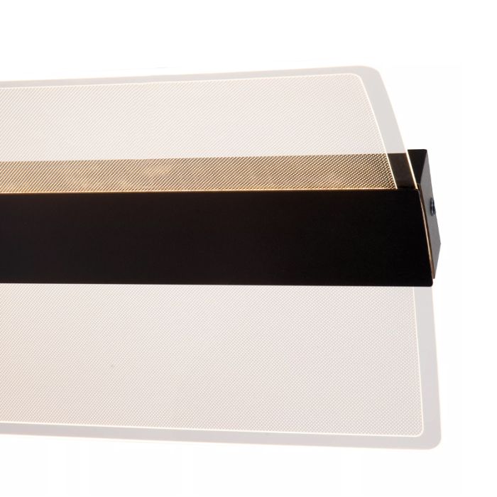 Zwarte badkamer wandlamp modern, Aline, 12W, 3000K LED, IP44