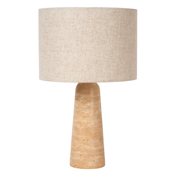 Beige tafellamp modern, Nimue, met schakelaar