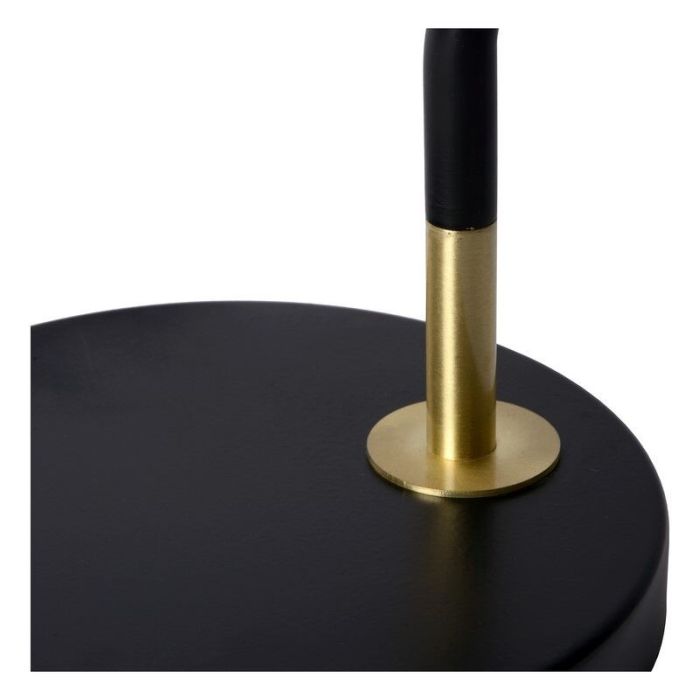 Retro bureaulamp Waylon, Zwart en Bruin