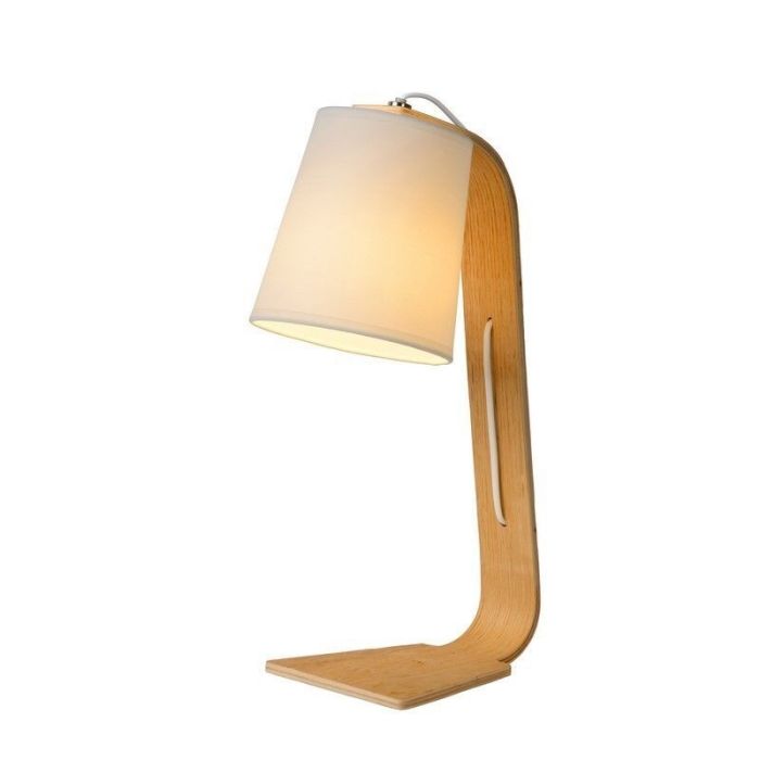 Nordic tafellamp modern - Hout/stof