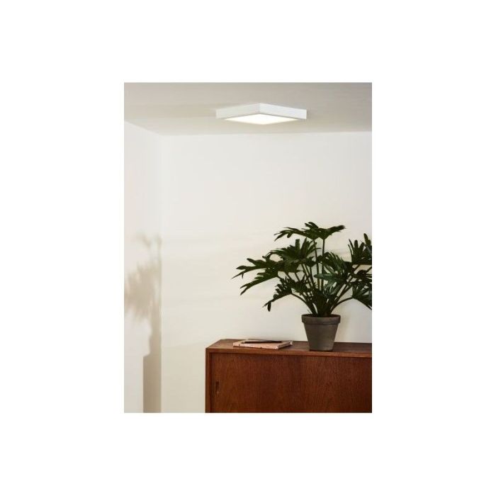 Witte plafonnière modern, Tendo, 18W, 3000K LED