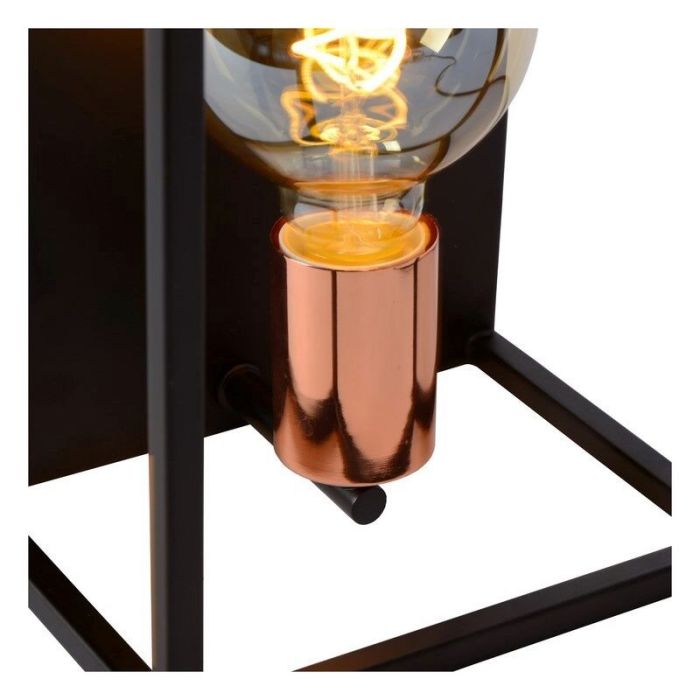 Moderne wandlamp Arthur, Zwart en Koper