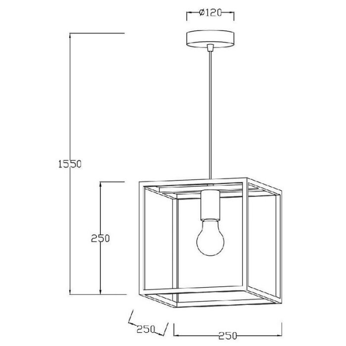 Zwarte hanglamp Arthur, Metaal