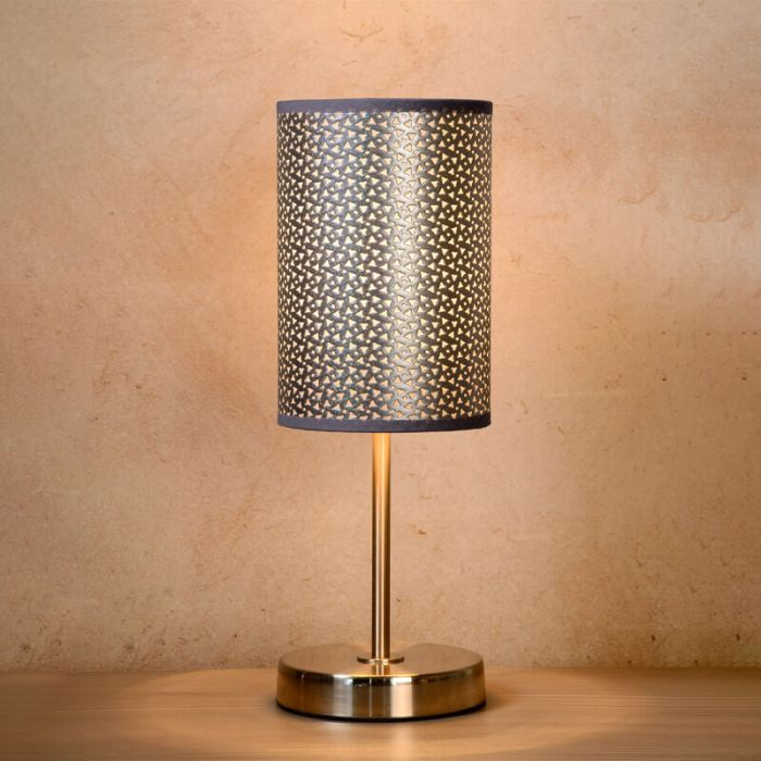 Moda 02 tafellamp zilver - Motief op kap