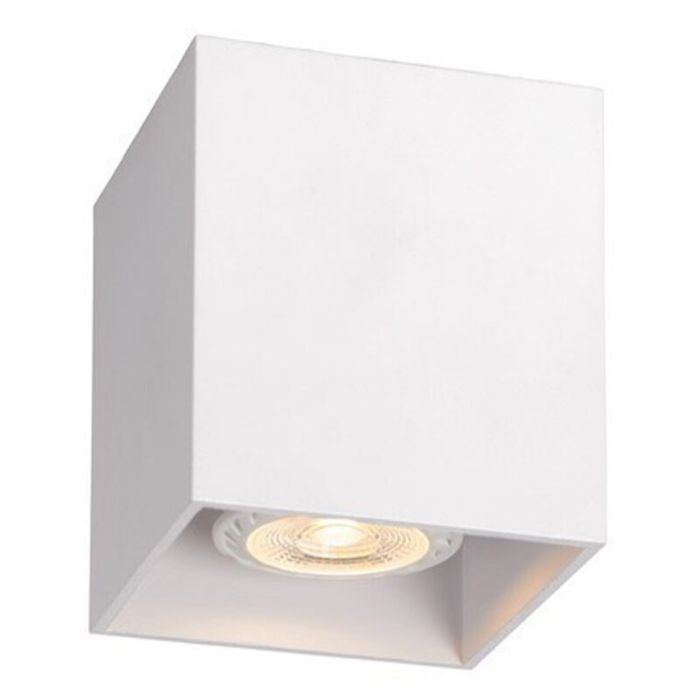 Vierkante Raina opbouwspot wit, modern
