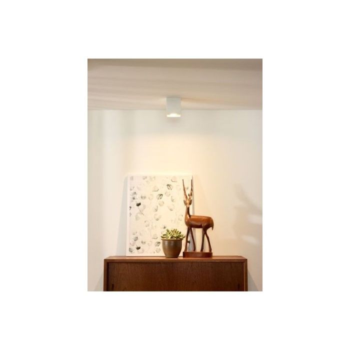 Vierkante Raina opbouwspot wit, modern