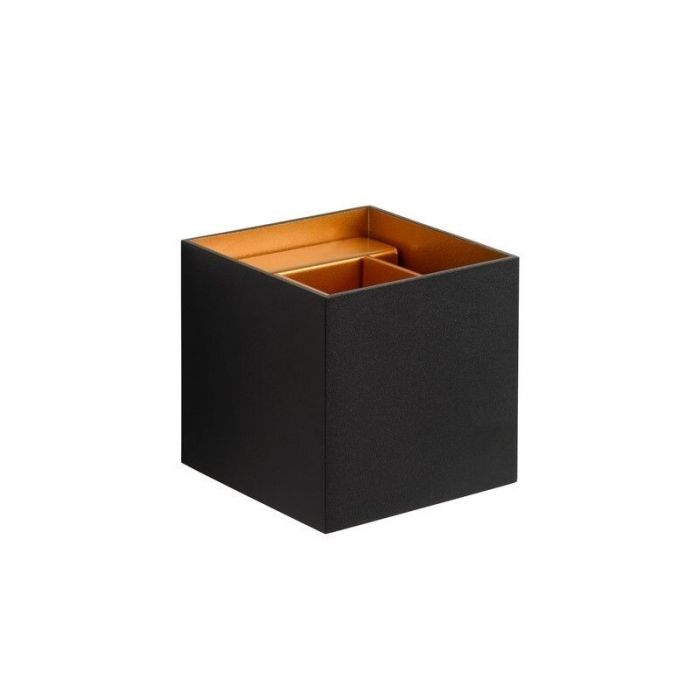 Zwarte up down wandlamp modern, Xio