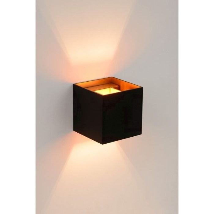 Zwarte up down wandlamp modern, Xio