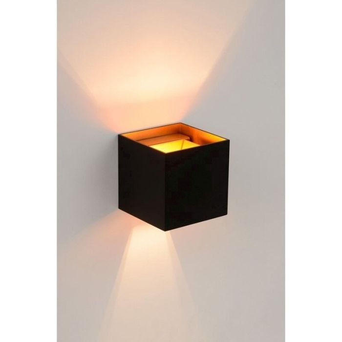 Zwarte up down wandlamp modern, Xio
