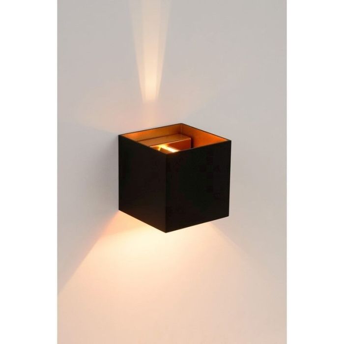 Zwarte up down wandlamp modern, Xio