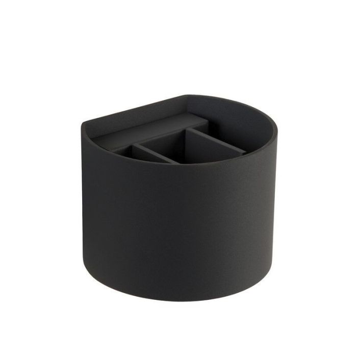 Grijze wandlamp Xio, Aluminium