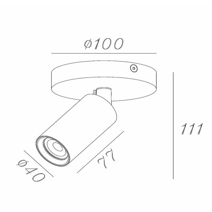 Bruine plafondspot modern, Ritmo