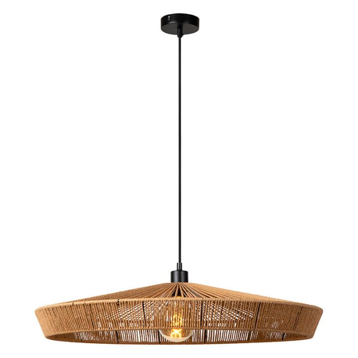 Rotan eettafel hanglamp hout, Yunkai