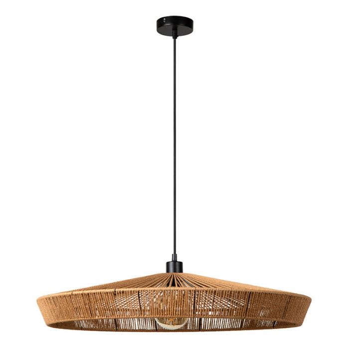 Rotan eettafel hanglamp hout, Yunkai