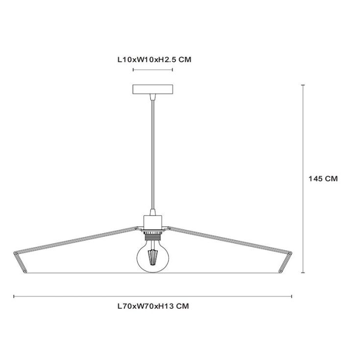 Rotan eettafel hanglamp hout, Yunkai