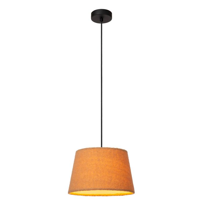 Gele hanglamp vintage, Woolly