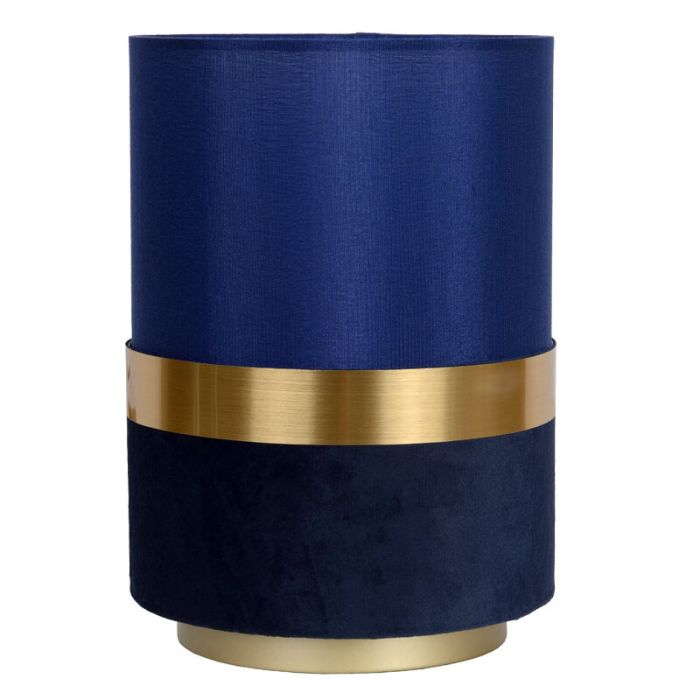 Blauwe retro tafellamp, Tusse, stof