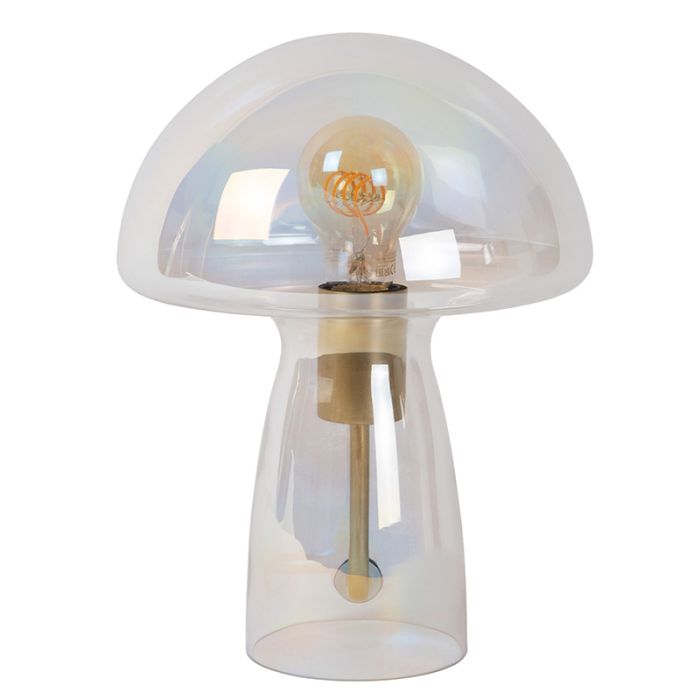 Transparante tafellamp modern, Fungo, met schakelaar