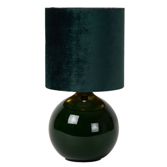 Groene tafellamp retro, Esterad, met schakelaar