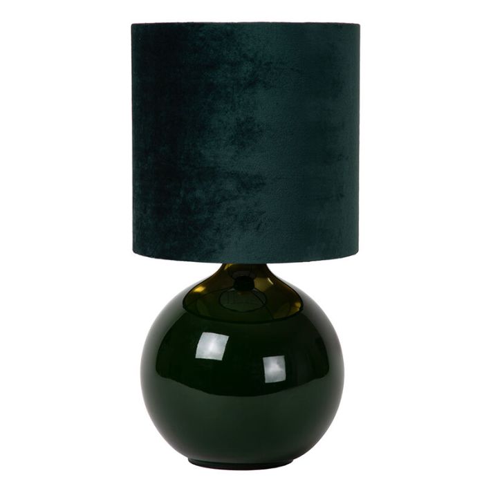 Groene tafellamp retro, Esterad, met schakelaar
