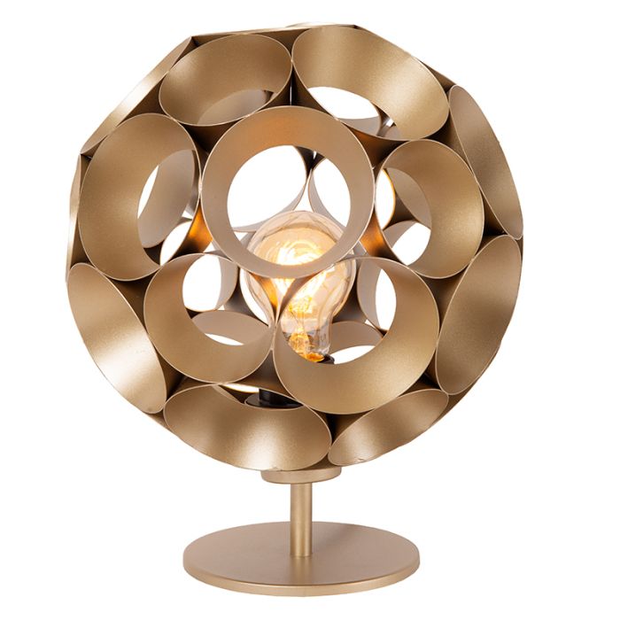 Gouden tafellamp modern, Hannelore