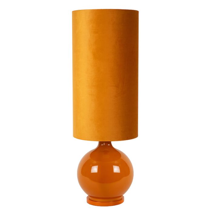 Gele vloerlamp retro, Esterad, met schakelaar
