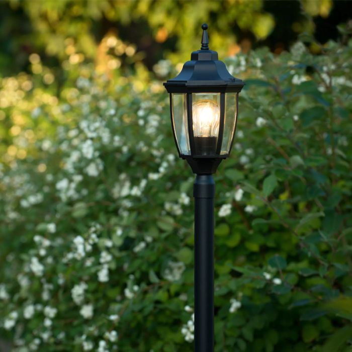 Zwarte buitenlamp Tireno - Klassieke uitstraling