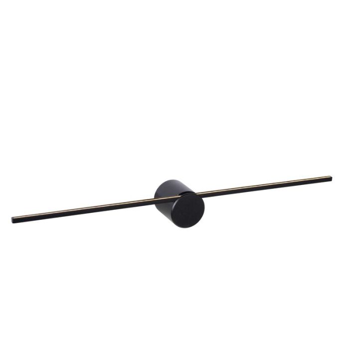 Zwarte wandlamp Mizar, aluminium, 6w warm wit LED