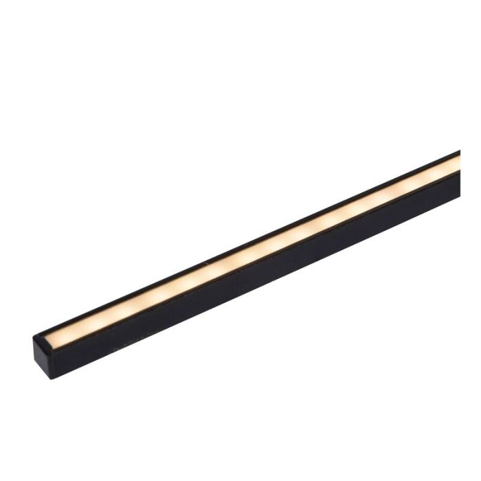 Zwarte wandlamp Mizar, aluminium, 6w warm wit LED