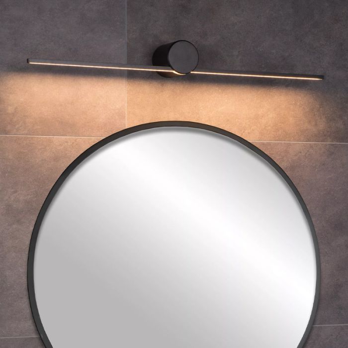 Zwarte wandlamp Mizar, aluminium, 6w warm wit LED