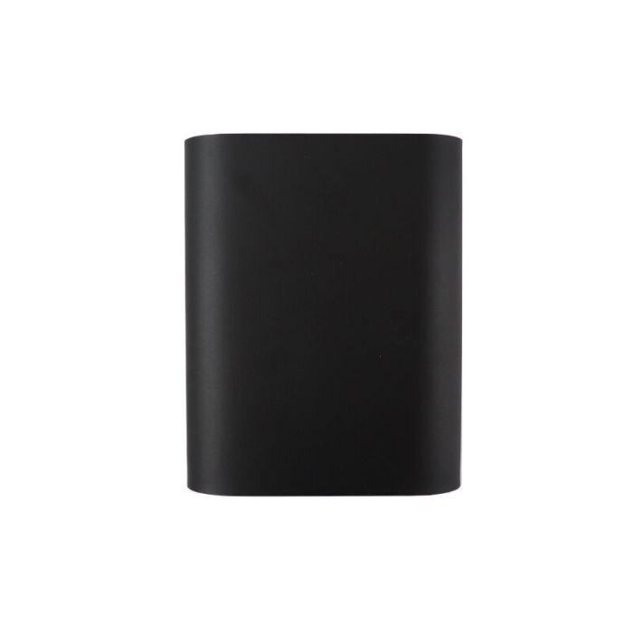 Zwarte up down wandlamp modern, Ovalis