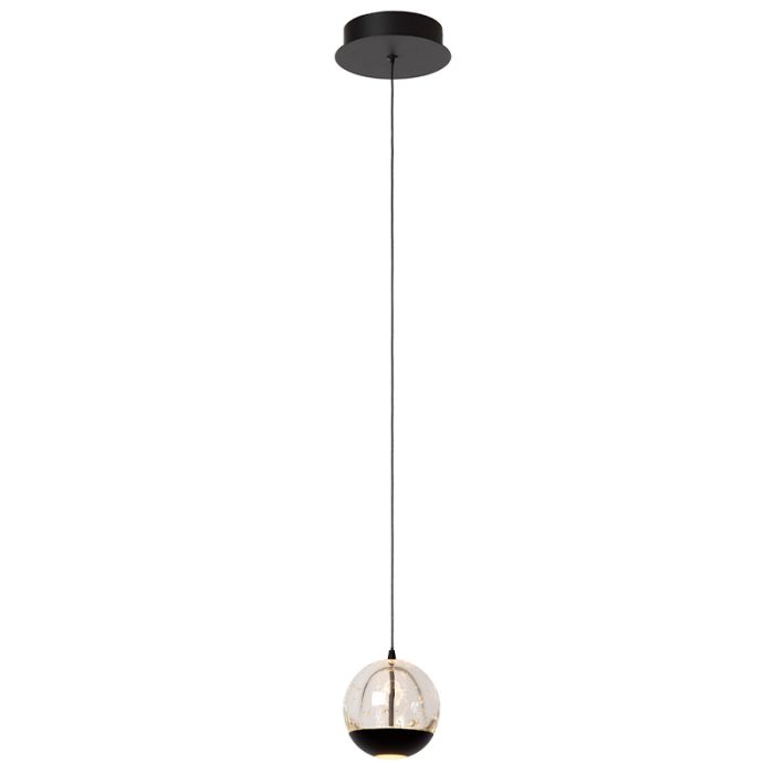 Zwarte hanglamp modern, Sentubal, 6,3W, 2700K LED