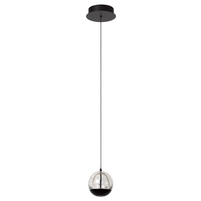 Zwarte hanglamp modern, Sentubal, 6,3W, 2700K LED
