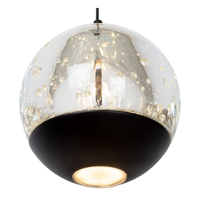 Zwarte hanglamp modern, Sentubal, 6,3W, 2700K LED