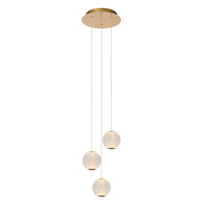 Gouden hanglamp design, Cintra, 4,7W, 2700K LED