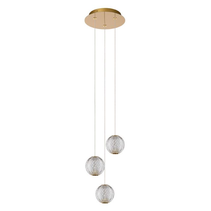 Gouden hanglamp design, Cintra, 4,7W, 2700K LED