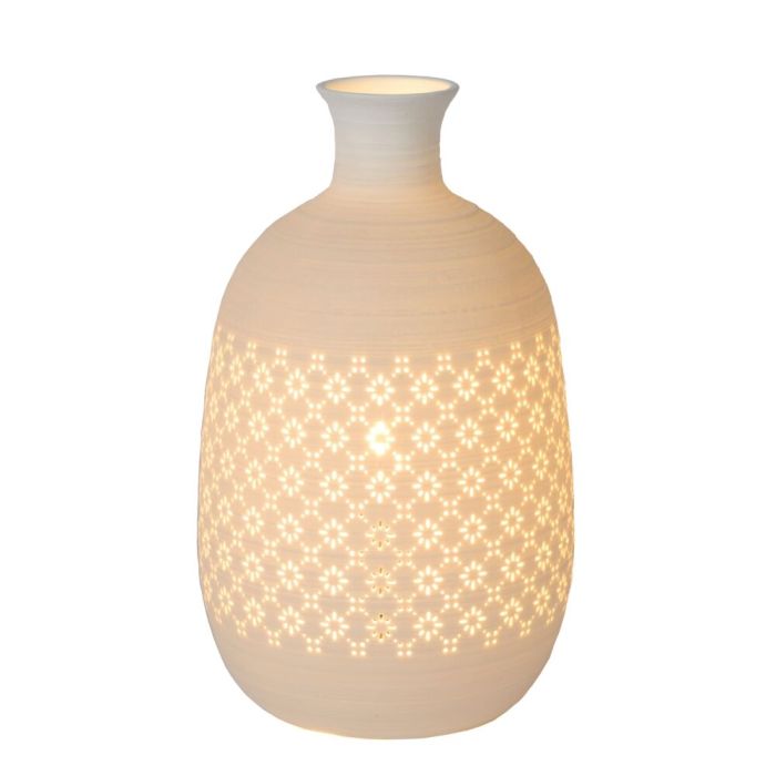 Witte tafellamp Tiesse, steen