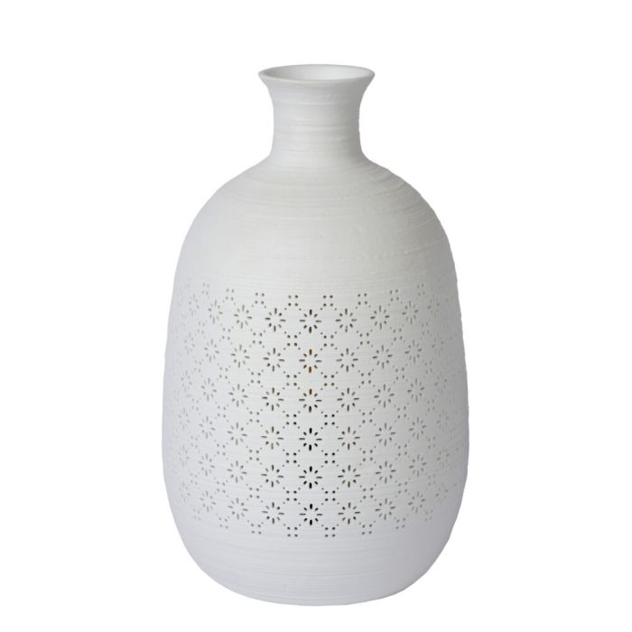 Witte tafellamp Tiesse, steen
