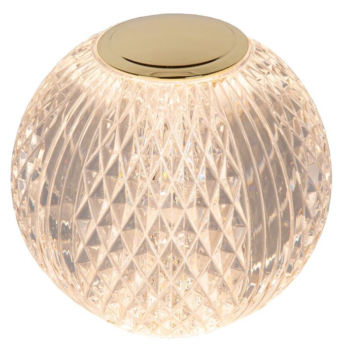 Transparante tafellamp modern, Cintra, 1,5W, 2700K LED, 3-staps dimbaar