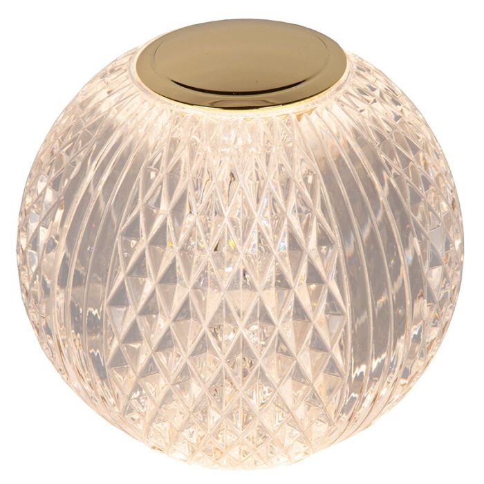 Transparante tafellamp modern, Cintra, 1,5W, 2700K LED, 3-staps dimbaar